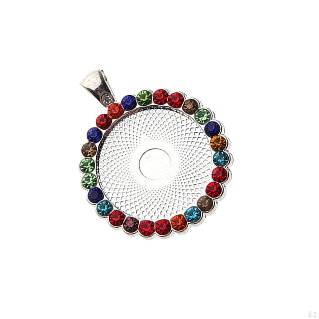 4 Trays with Rhinestone Bezel Pendant, Setting, Cabochon, Blank for craft