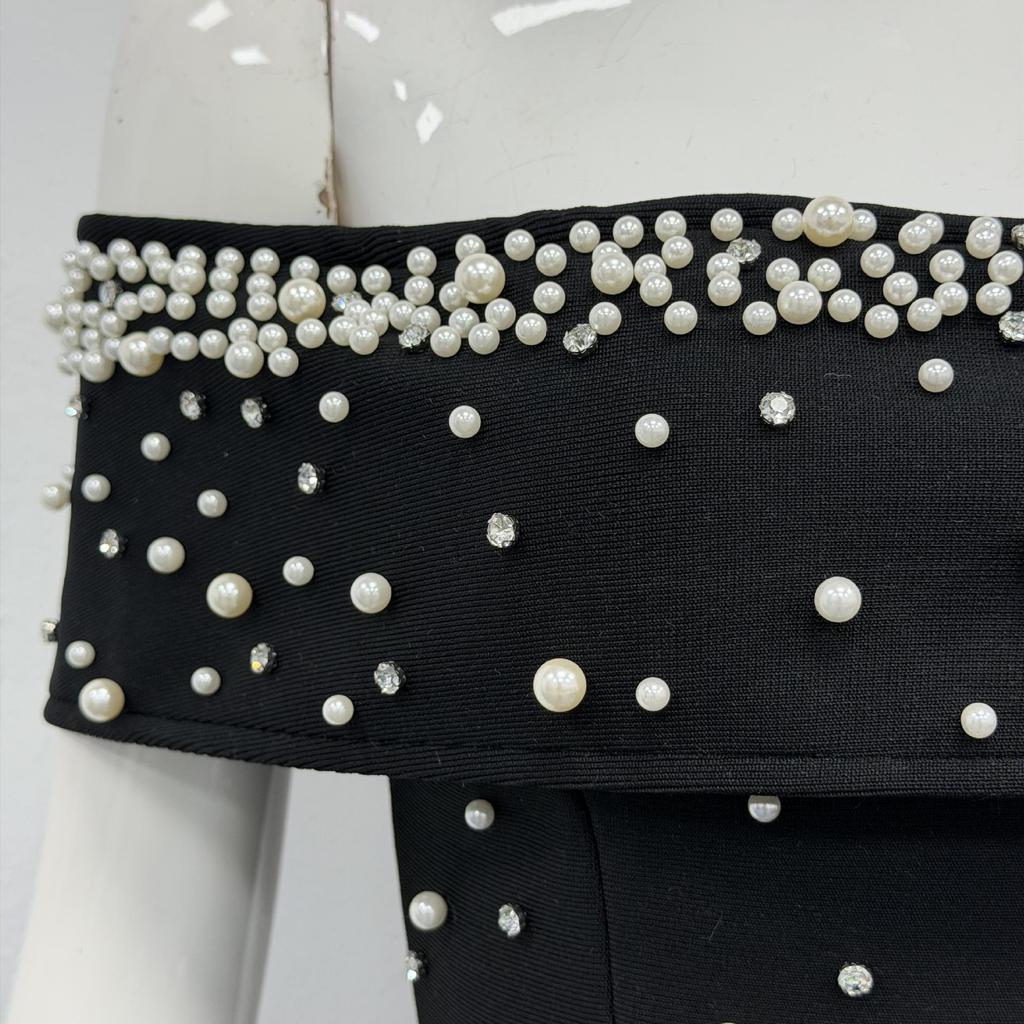 Cross-Border Women's Sexy One-Shoulder Bandage Evening Dress