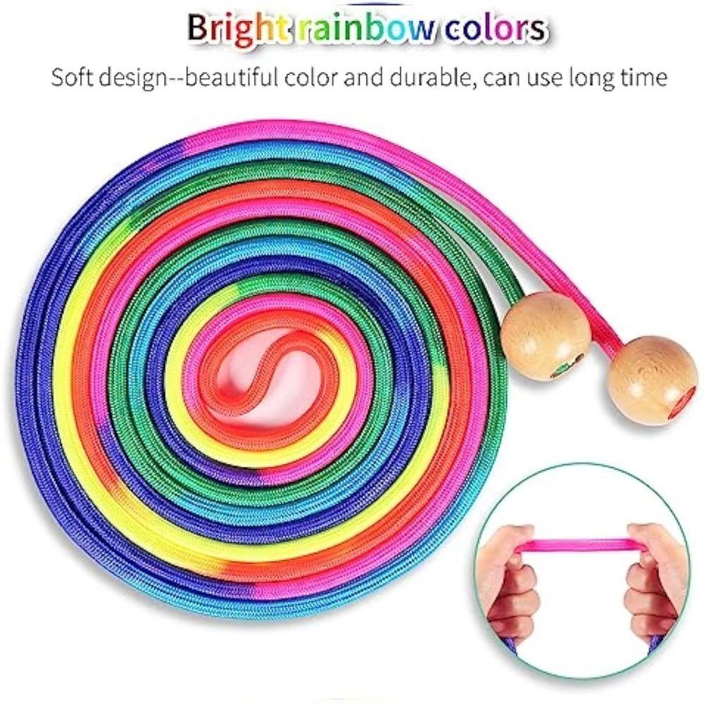 Wooden Ball Handle Anti-Slip Jump Rope 5m Length Multiplayer Jump Rope Group Activities