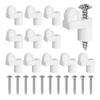 Nylon Screen Clips 12/24/48pcs Window Screen Clips with Screws Storm Window Fasteners for Winter Screens Offset Screen Door