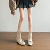Huge good-looking inner height-increasing ballet cool boots women's hollowed-out removable two-wear boots Maillard stack boots short boots