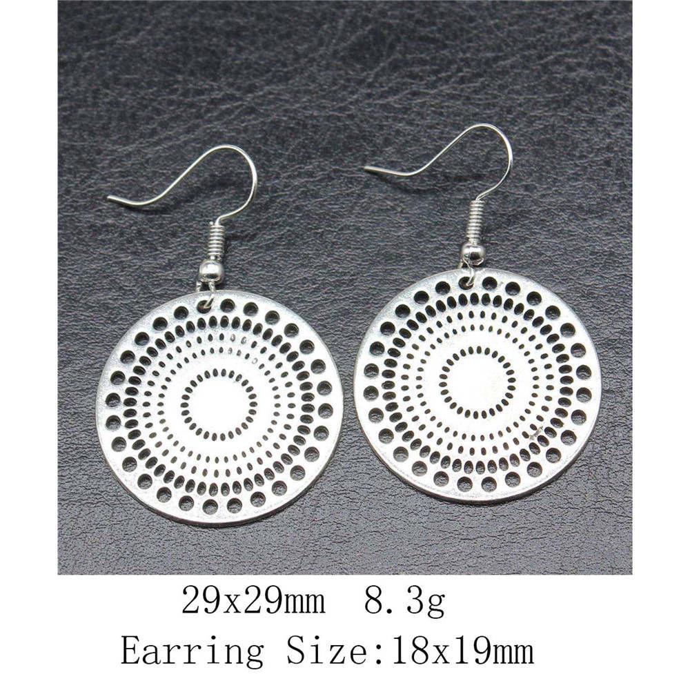 New Year's Day Earrings Women Geometric Water Drop Circle Drop & Dangle Earring Home Garden Party Earrings