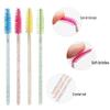 Crystal Handle Disposable Eyelash and Eyebrow Brush - 50 Pack Spiral Comb for Extensions