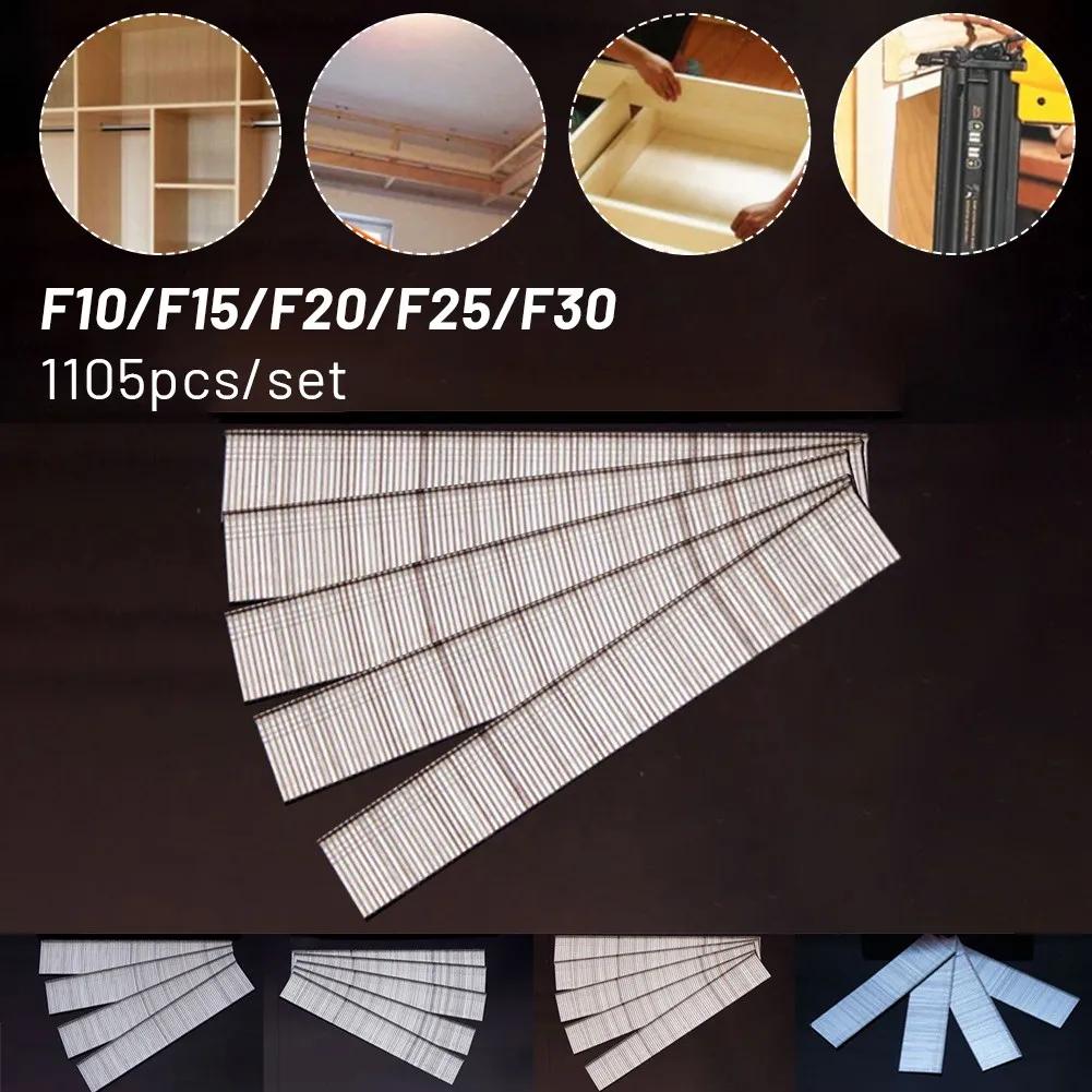 1105pcs Straight Brad Nails For Electric Nail Gun Stapler Nailers Staple-Guns F15 F20 F25 F30 For DIY Home Gardening-Woodworking