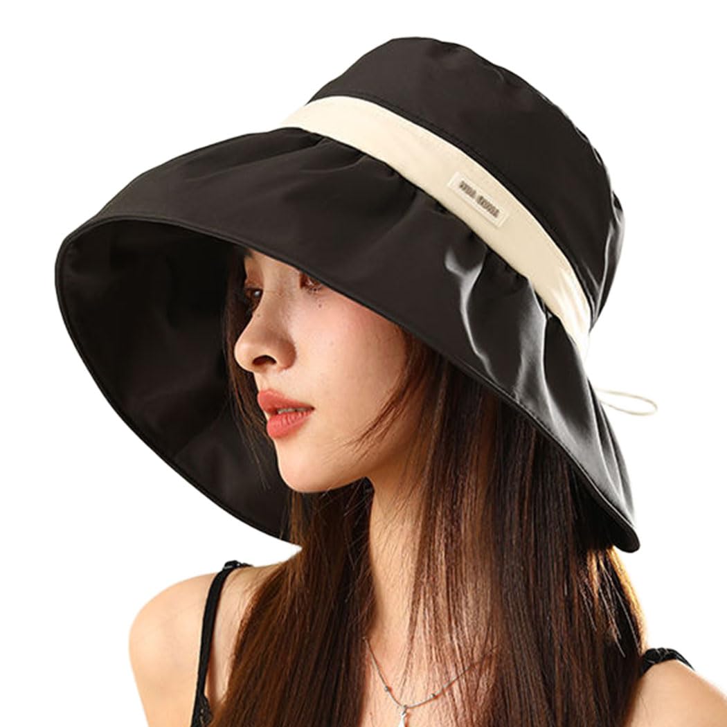 

Bucket Hat for Women Slimming Relaxed UV Large Travel FXM08 Free [SLINX] - Breathable, Quick-Drying, Lightweight, Effect, Fit, Stylish, Spring/Summer, чорний