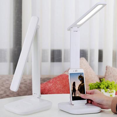 Lámpara de escritorio Alto brillo 3 luces de colores Control táctil plegable Iluminación multidireccional LED recargable Protección para los ojos Lámpara de lectura Dormitorio