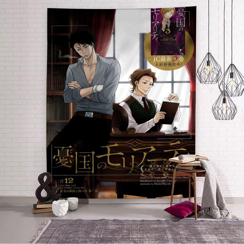 Anime Moriarty the Patriot Cartoon Tapestry Wall Hanging Decoration Household Home Decor