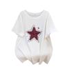 Plus Size Slimming Loose Mid-Length Round Neck Short-Sleeve T-Shirt for Women (Sizes 200-350 jin)