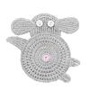 3Pcs Lovely Creature Themed Drink Protectors Soft Fabric Crochet Coasters For Dining Table