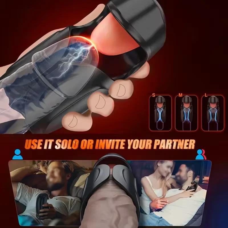 Men Penis Delay Trainer Male Masturbator Tongue Licking Glans Stimulater Delay Exerciser Vibrator Sex Toy for Men Adult Goods