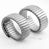 Elastic Stainless Steel Watch Strap for Swatch Watches Men Women Polished Matte Silver Metal Wrist Straps Replacement Bracelet