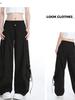 Southeast Asia Exclusive: Women's American Street Style Cargo Pants with Large Pockets and Ribbons