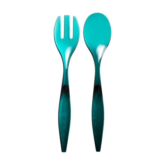 Set of 2 Salad Servers 6 X 29 Cm Grand Chef Petroleum