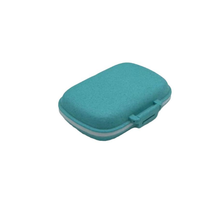 Wheat Straw 8-Compartment Portable Pill Organizer - Moisture-Proof Weekly Medicine Holder