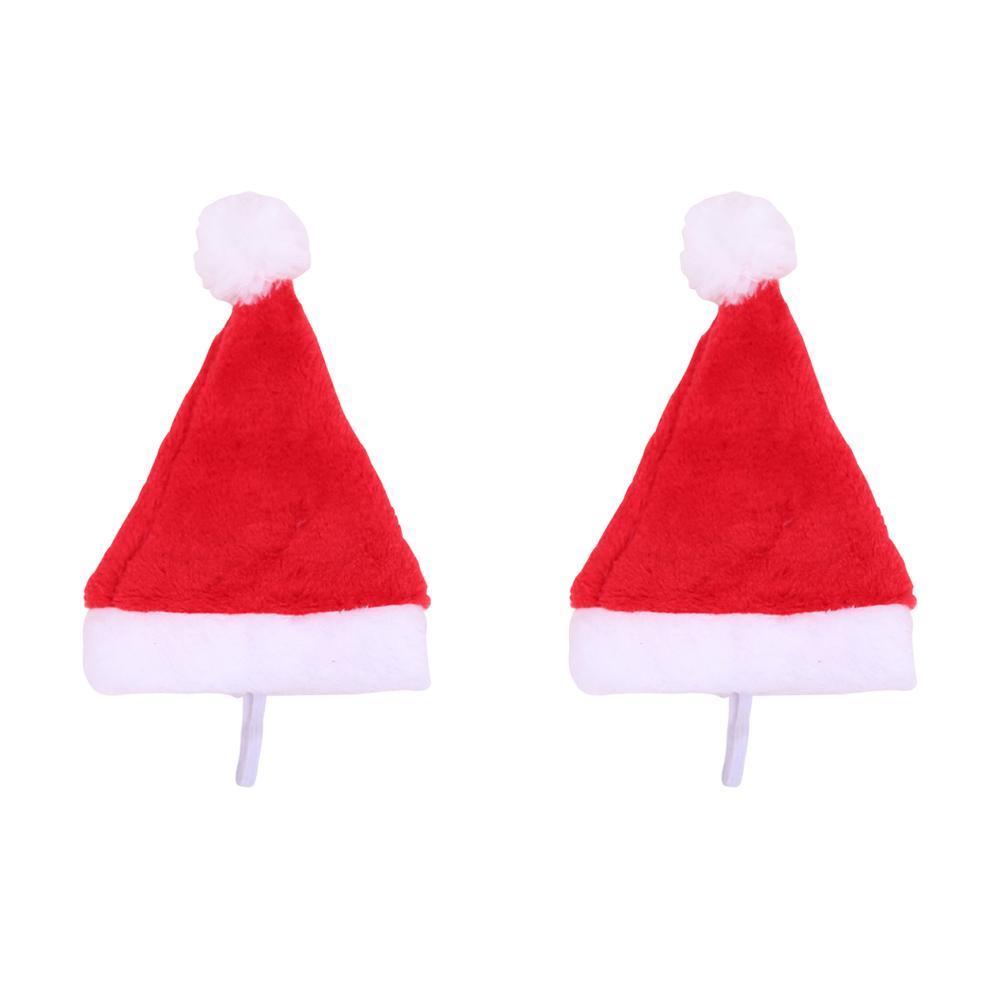 

2pcs Red pet Santa hat Teddy Bear cat dog hat creative headwear dress up Shoot costume props