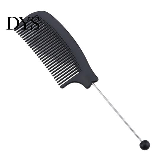 Hair Styling Comb DIY Beaded Comb, Fine Teeth Rat Tail Customizable with Blank Bar, Plastic Detangling for Men Women Stylist