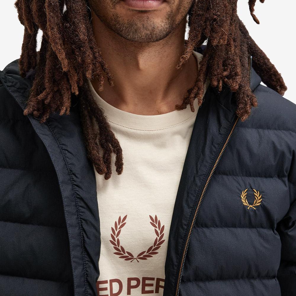 Fred Perry [Sport] Hooded Insulated Jacket - Navy Afpm2538553-608
