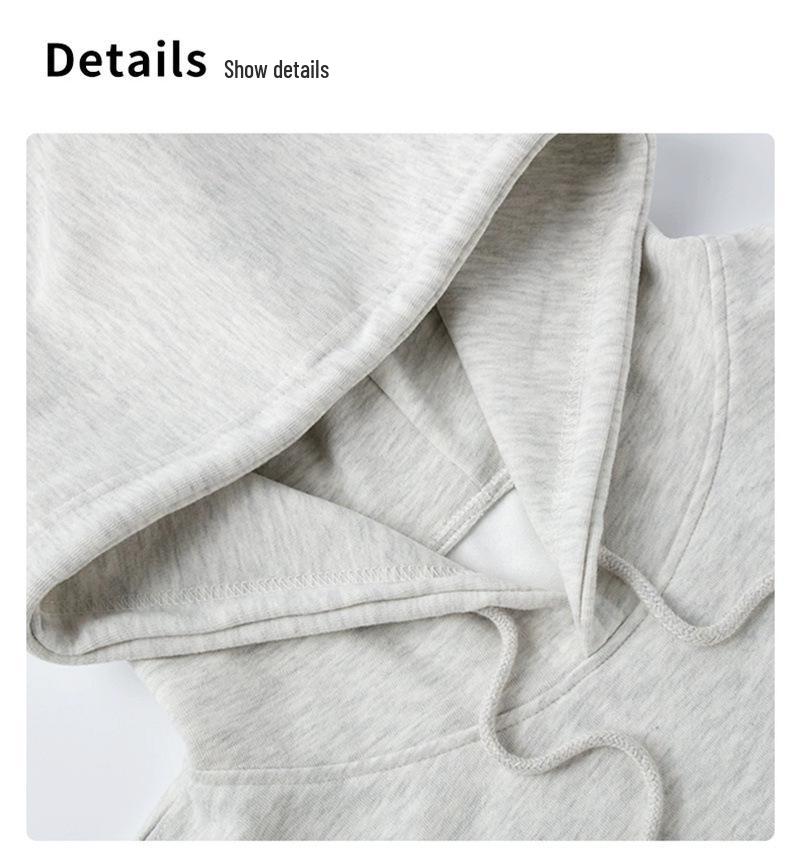 Men's Autumn Logo Embroidered Hooded Sweatshirt - Casual Loose Fit Pullover