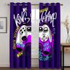 Purple 3D Cartoon Game Handle Curtains Game Boy Exclusive Bedroom Balcony Window Curtain Decoration 2 Panels
