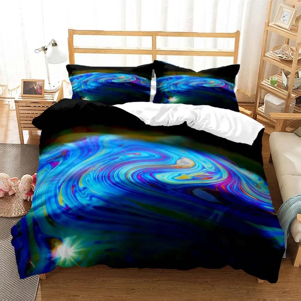 Rainbow Digital Printing Polyester Bedding Set for Boys and Girls Bedding Set for Teenagers Bedding Set Exquisite Printing