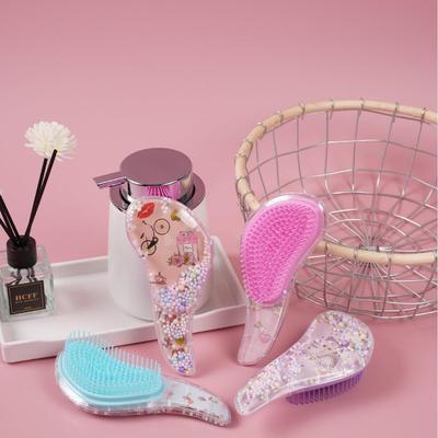 Transparent Anti-Knot Cartoon Massage Comb for Kids