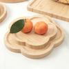 Bamboo Tray Creative Cup Tray Decorative Dessert Pallet Star Flower Shaped Trays Cake Cookie Holder Party Camping Decor Supplies