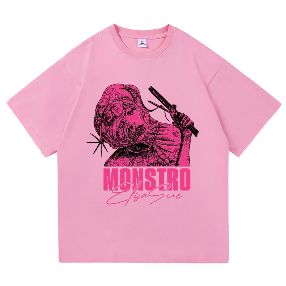 The Substance Movie 2024 T Shirts Men Harajuku Monstro Elisasue Tshirt Unisex High Quality Horror Style Vintage Cotton Tee Shirt