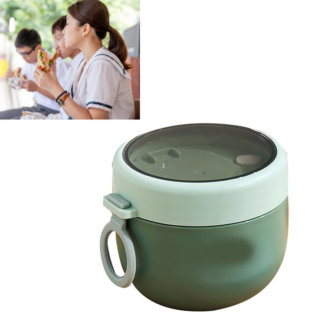 Insulated Breakfast Cup 304 Stainless Steel Lid Spoon Milk Soup Jar School Portable Congee Container