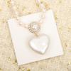 Luxurious Women Jewelry Heart Shaped Pearl Pendant Necklace Famous Top High Quality Designer Sweet Girl Present Present TrendLuxury Pendant Necklace