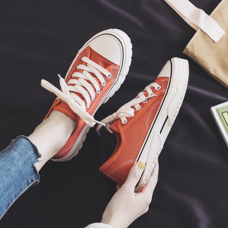 

Платформа холщовые туфли-печенье женская обувь весна и лето 2025 новая маффин универсальные спортивные и для отдыха маленькие белые туфли кеды 40 оранжевый