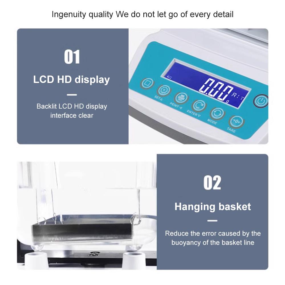 Gold purity tester for jewelry industry, banks, pawnshops, gold industry 110-220V 300g 0.01g