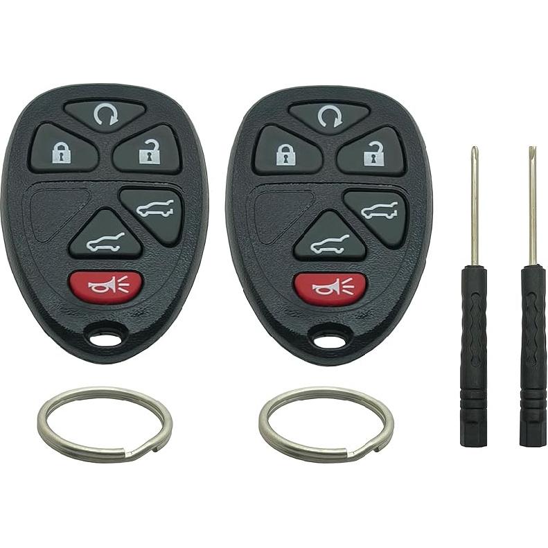 Key Fob Shell Case Replacement Fits for Chevy Silverado Avalanche Equinox Express Traverse GMC Yukon Sierra 1500 2500 3500 HD Acadia 2007 2008 2009