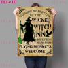 Black Cat Curse Witch Art Prints Moon Birds Witch And Wicked Wicca Inn Poster And Prints Decor Wall Art Canvas Painting No Frame