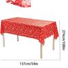 Festive Checkered Disposable Tablecloth for Christmas & Valentine's Day Parties