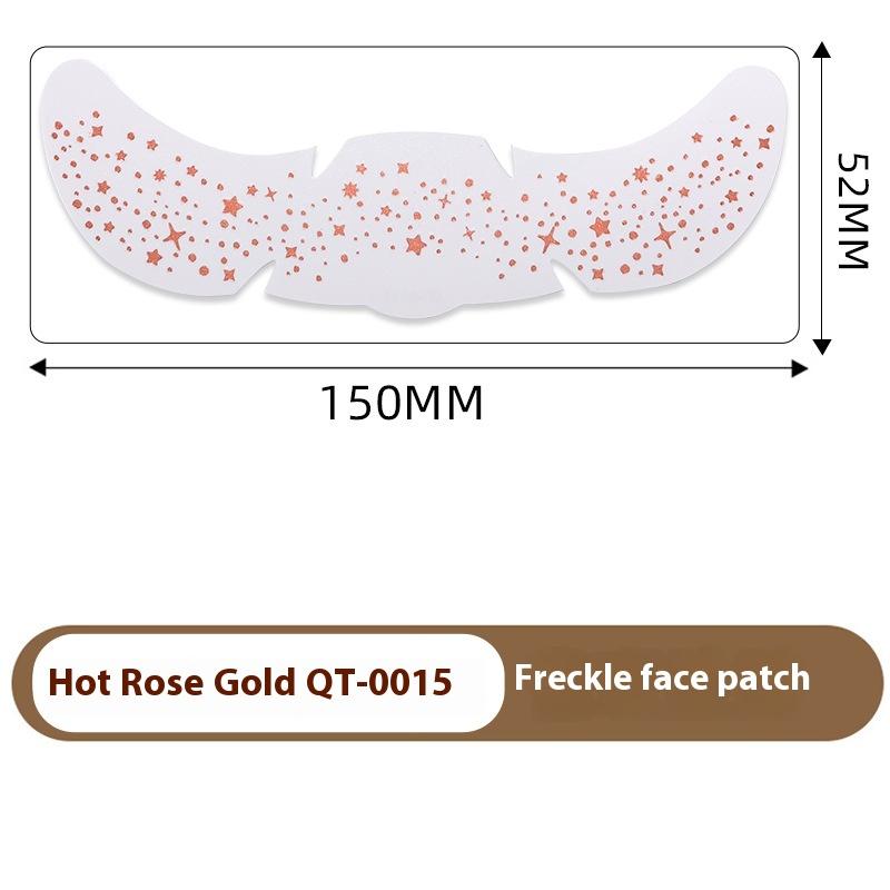 Heißes Roségold Sommersprossen Temporäre Tattoo Aufkleber Heißprägung Sommersprossen Make-up Patches Gesichts-Make-up