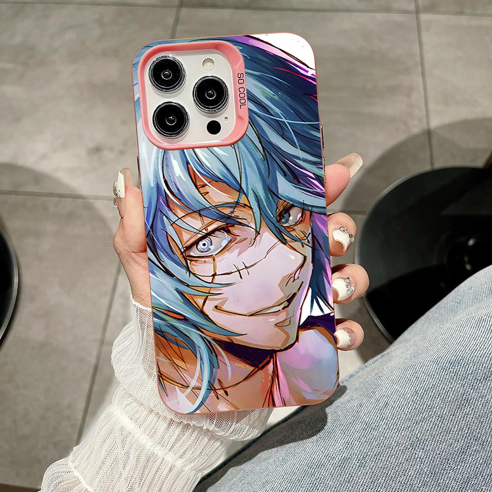 JJK Mahito Phone Case for iPhone 17 16 15 14 13 12 11 X XR XS Air Pro Max Plus Pink Colorful Silver Cover