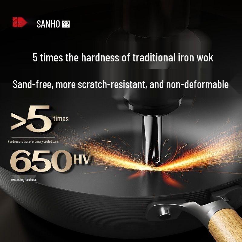 Sanhe Titanium Iron Non-Stick Stir-Fry Pan
