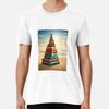 Australian Christmas Card At the Beach Premi S To 5XL Made In the AU/USA T-Shirt