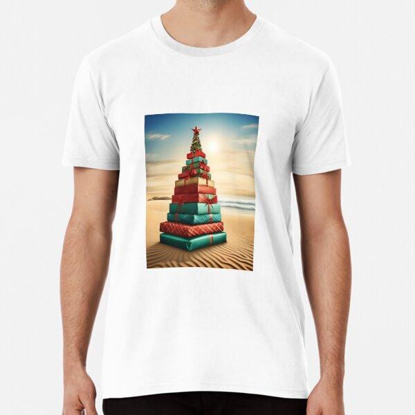 Australian Christmas card at the beach Premi S to 5XL Made in the AU/USA T-Shirt