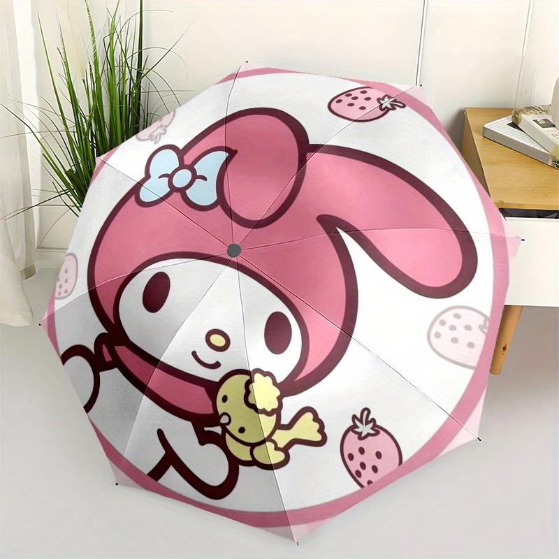 

My Melody, Strawberry Automatic Opening and Closing Parasol Compact Travel Umbrella with 8 Ribs for Women and Men Ideal Birthday/Christmas G
