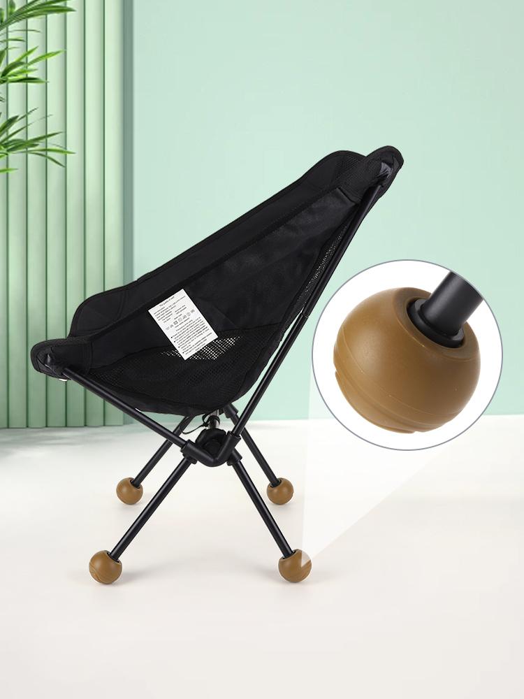 4Pcs Camping Chair Leg Cap Shock Absorption Stabilizing Rubber Ball Feet Moon Chair Foot Cover for Rugged and Uneven Surfaces