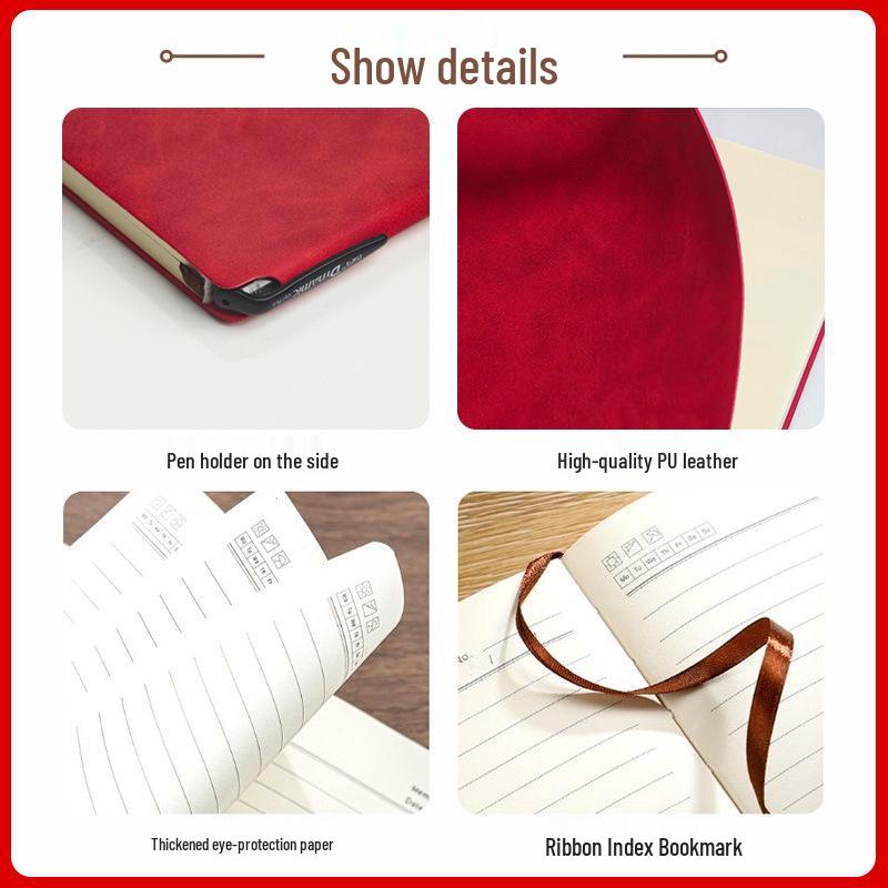 Stylish A5 Pen Holder Notebook – Customizable Business Meeting Notepad with Logo Printing Capability