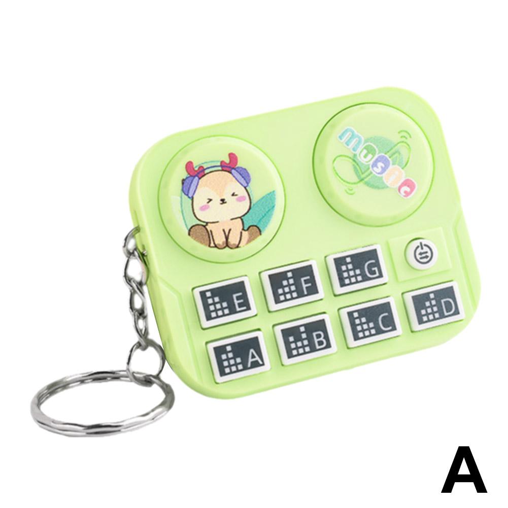 Mini DJ Machine Music Toys Keychain Musical Instrument Sound Button Toy Games Children Educational Toy Bag Pendant Keychain