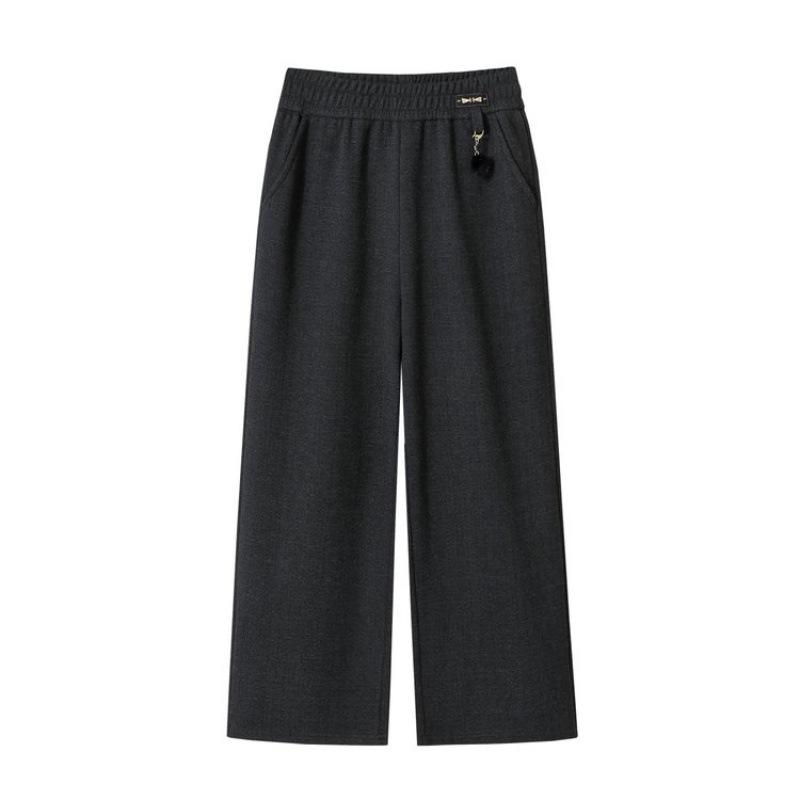 Spring 2026 Stylish Wide-Leg Pants for Middle-Aged & Elderly Women: Casual, Straight-Leg Design