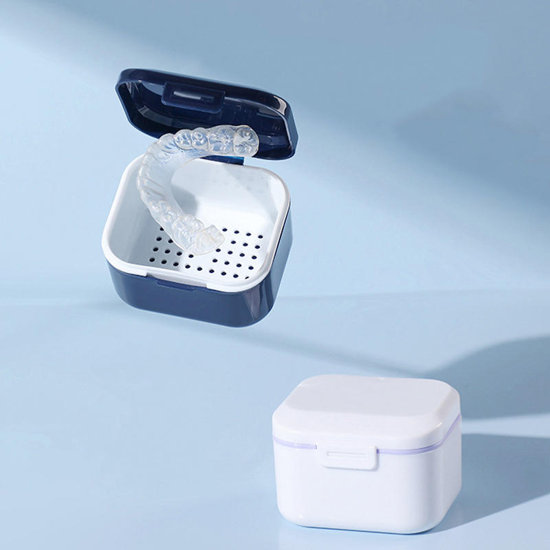 Portable Denture Retainer Soaking Case Multi-Purpose Mouthguards Braces Storage Box Nail Drill Tool Organizer