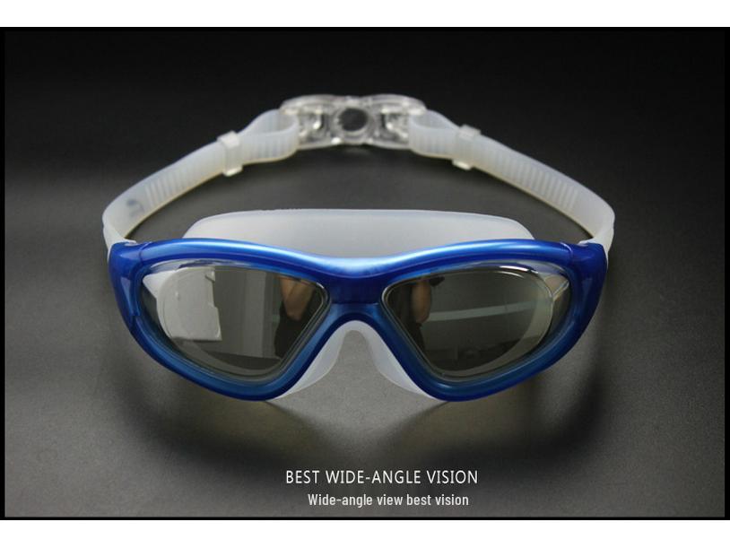 Genuine Large Frame Anti-Fog Electroplated Swimming Goggles for Diving, Waterproof & Comfortable, Unisex