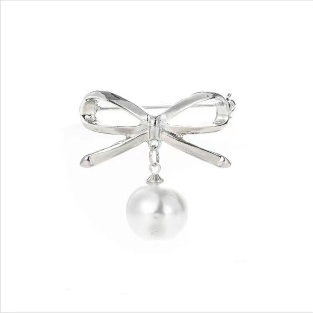 Fashion Imitation Pearl Pendant Brooches Anti-Light Exposed Clothing Safety Pin For Women Sweater Cardigan Decor