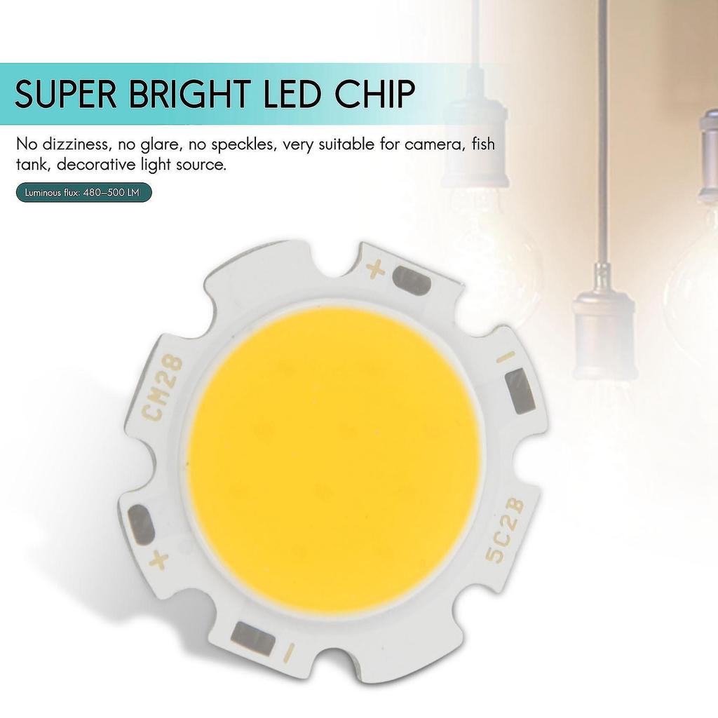 5w Chip Light Round Cob Super Led Light Led Lamp Warm White Dc15-17v-hao
