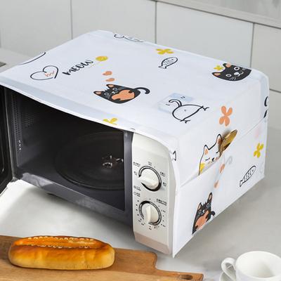 Microwave Top Protector Double Pockets Oil Proof PEVA Machine Scratch Proof Toaster Oven Dust Cover Kitchen Accessories
