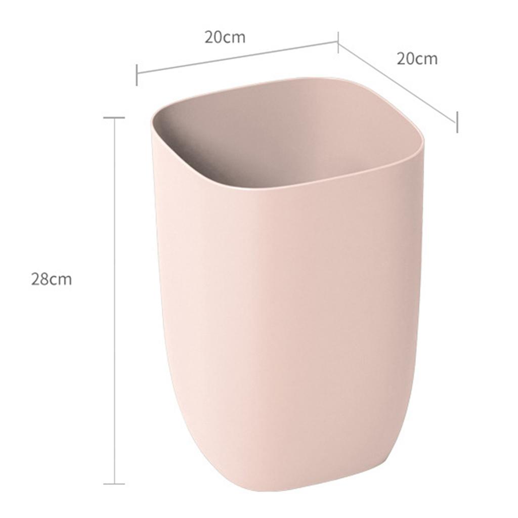 T02C!Bathroom Trash Bin Small Office Can Plastic Waste Paper Rubbish Bin Modern Bin For Bathroom Bedroom Living Room